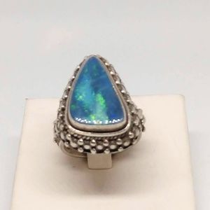 Fire Opal Sterling Ring
